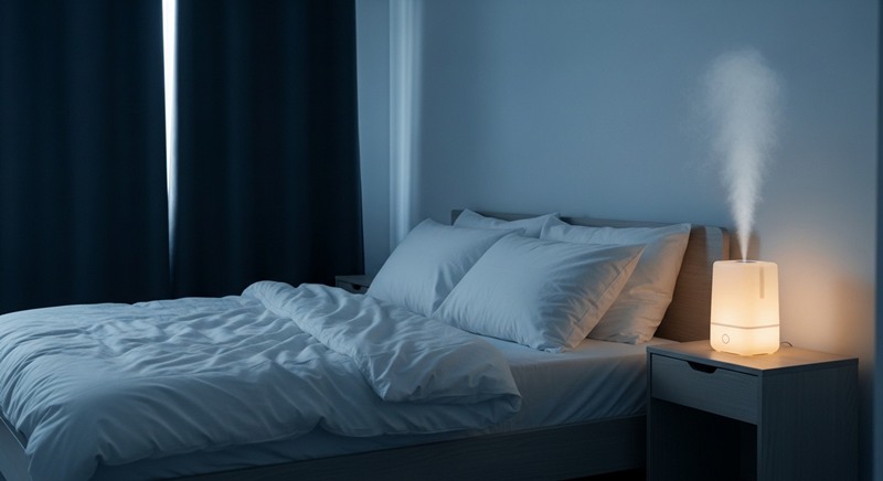 수면의 질을 높이는 건강 관리법에 맞춘 편안하고 어두운 침실 환경