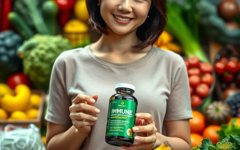 샤워할 때 피부 건강을 위한 행동으로 면역 강화를 도와주는 건강한 스킨케어 제품을 사용하는 모습