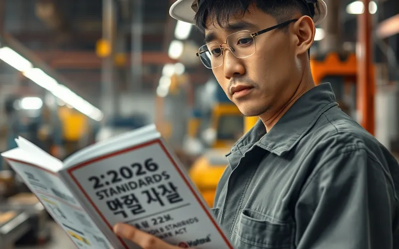 근로기준법 책을 보며 노동 권리를 확인하는 직장인의 모습