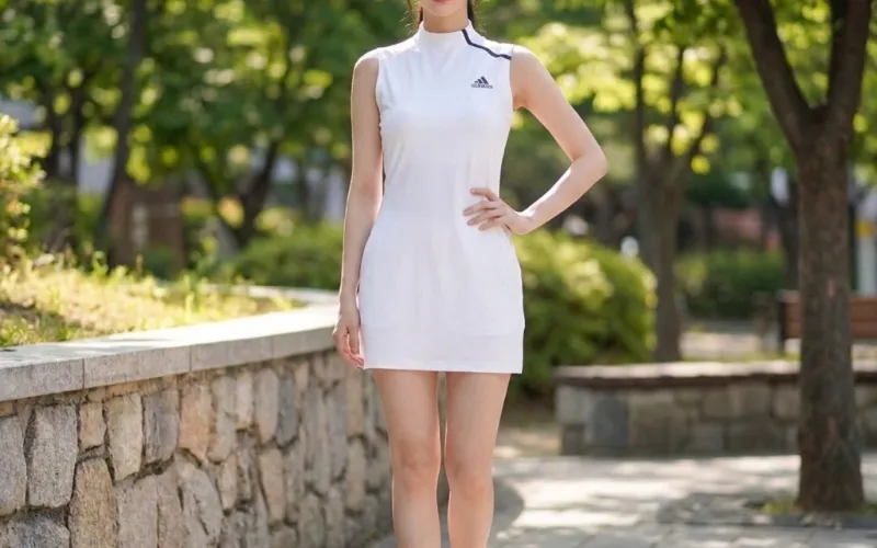 아디다스 골프 원피스 실사용 모습